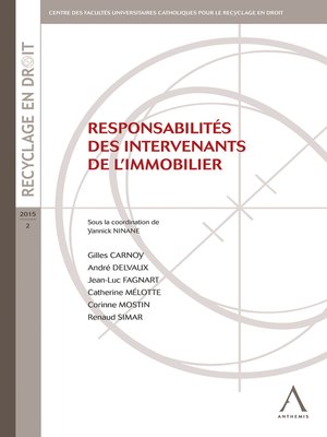 cover image of Responsabilités des intervenants de l'immobilier